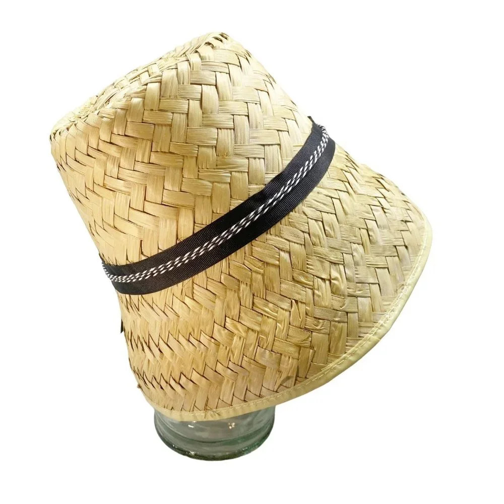 Tan Straw Handmade Bucket Hat OS - Picture 10 of 15
